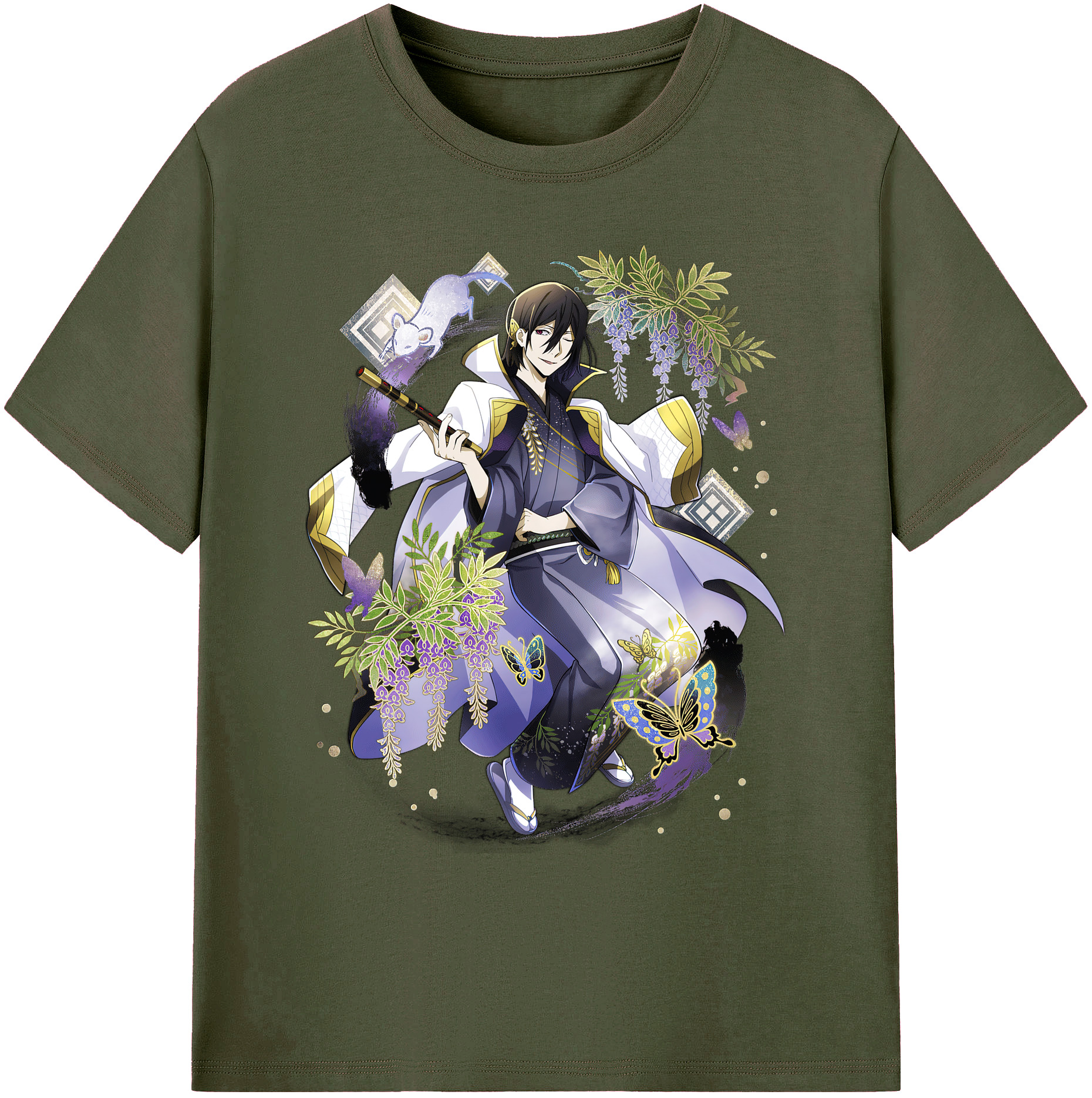 （画像用） 文豪ストレイドッグス Bungo Stray Dogs 綿100％ メンズ半袖Tシャツ｜肌触りやわらか＆通気性